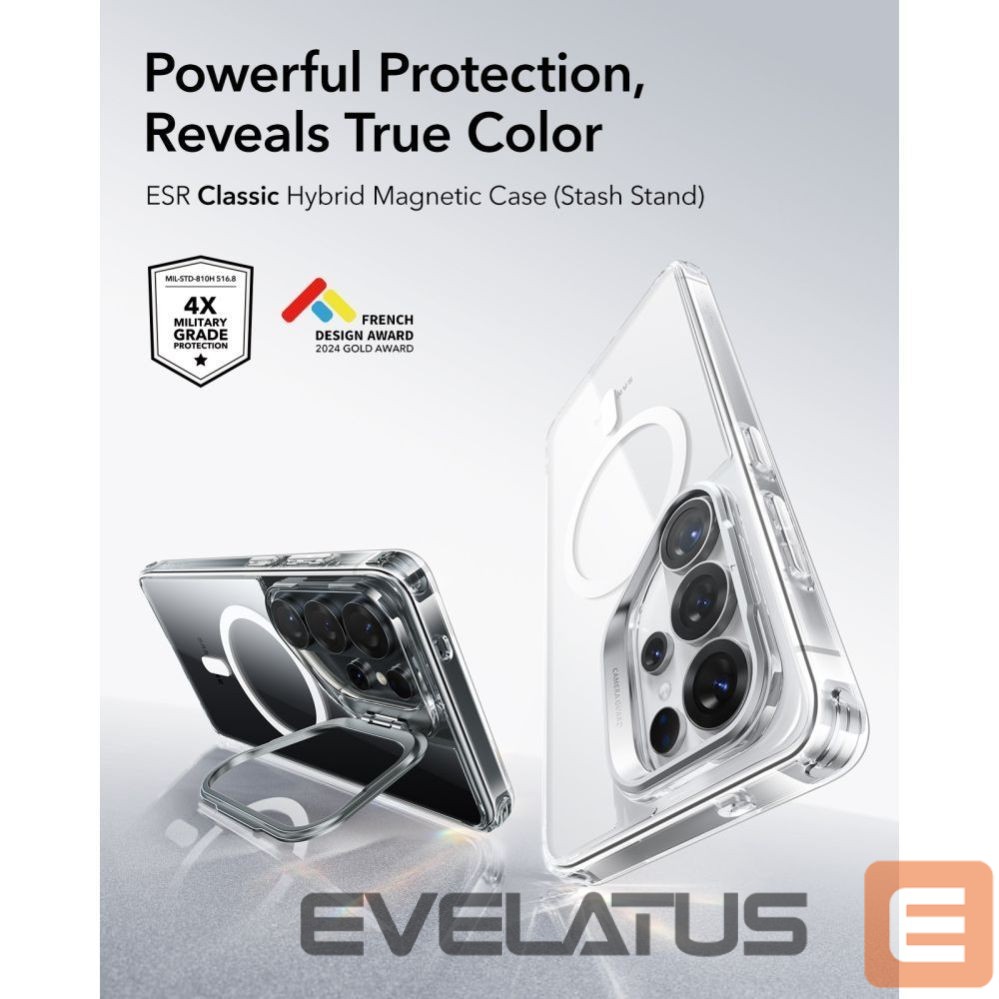 Другие товары ESR ESR Classic Hybrid Kickstand MagSafe Case for Samsung Galaxy S26 Ultra - Clear
