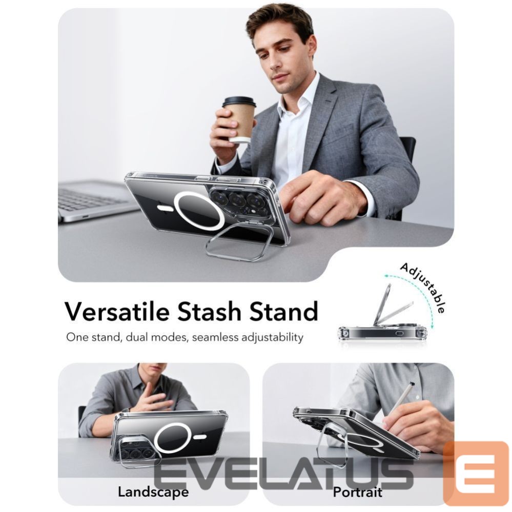 Другие товары ESR ESR Classic Hybrid Kickstand MagSafe Case for Samsung Galaxy S26 Ultra - Clear