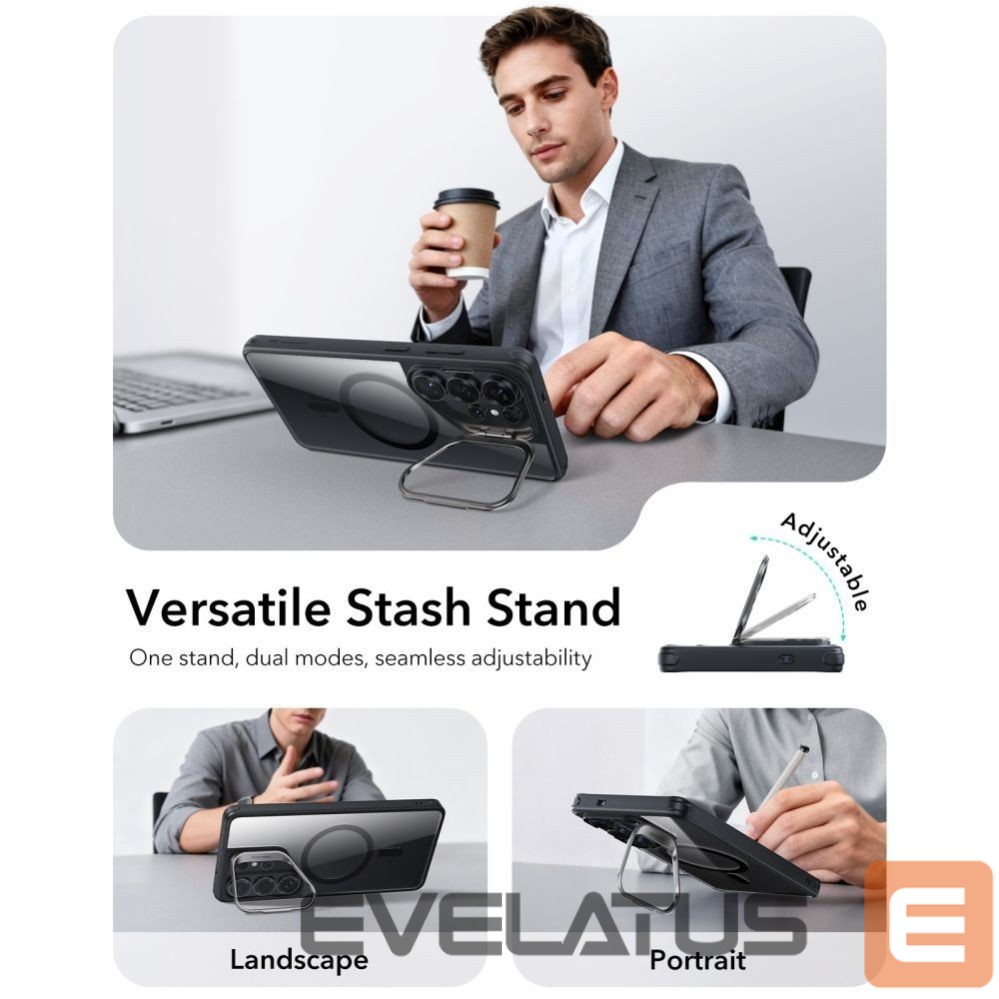 Другие товары ESR ESR Classic Hybrid Kickstand MagSafe Case for Samsung Galaxy S26 Ultra - Clear Black