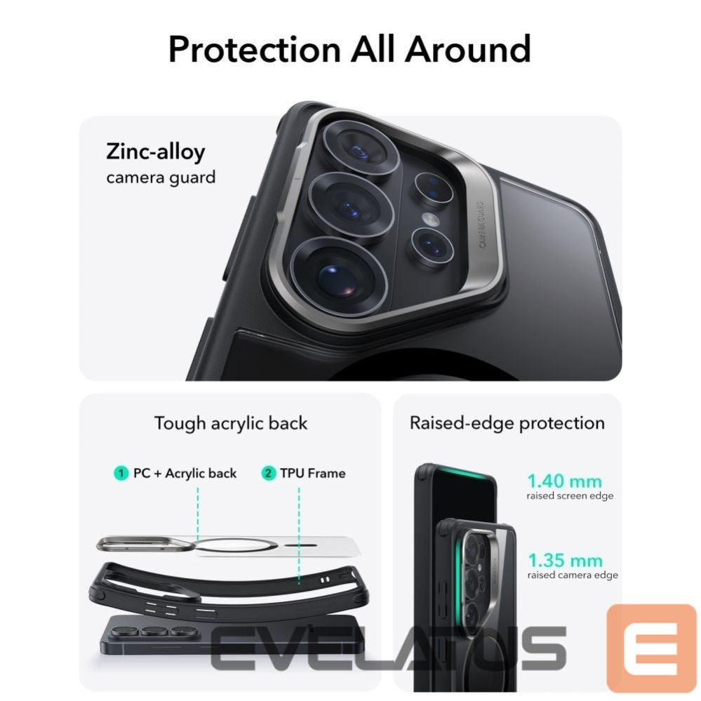 Другие товары ESR ESR Classic Hybrid Kickstand MagSafe Case for Samsung Galaxy S26 Ultra - Clear Black