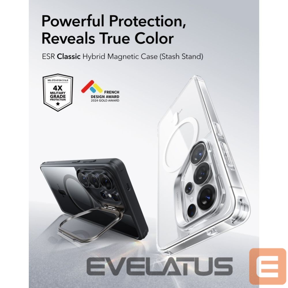 Другие товары ESR ESR Classic Hybrid Kickstand MagSafe Case for Samsung Galaxy S26 Ultra - Clear Black