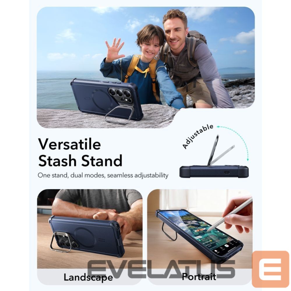 Другие товары ESR ESR Cyber Tough Kickstand MagSafe Case for Samsung Galaxy S26 Ultra - Navy Blue