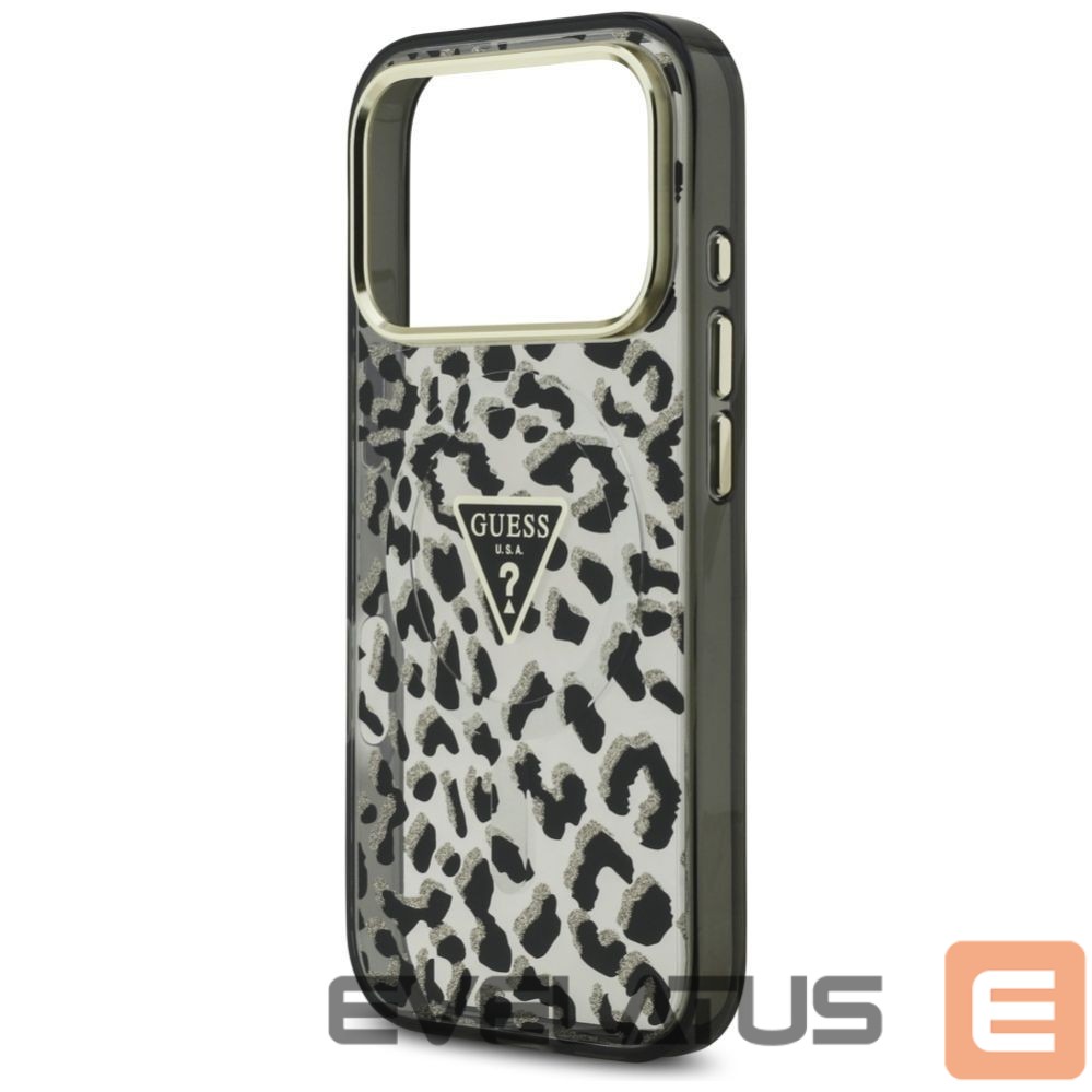 Другие товары Guess Guess Leopard Glitter MagSafe Case for iPhone 17 Pro Max - Black