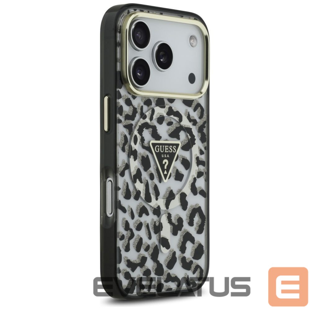 Другие товары Guess Guess Leopard Glitter MagSafe Case for iPhone 17 Pro Max - Black