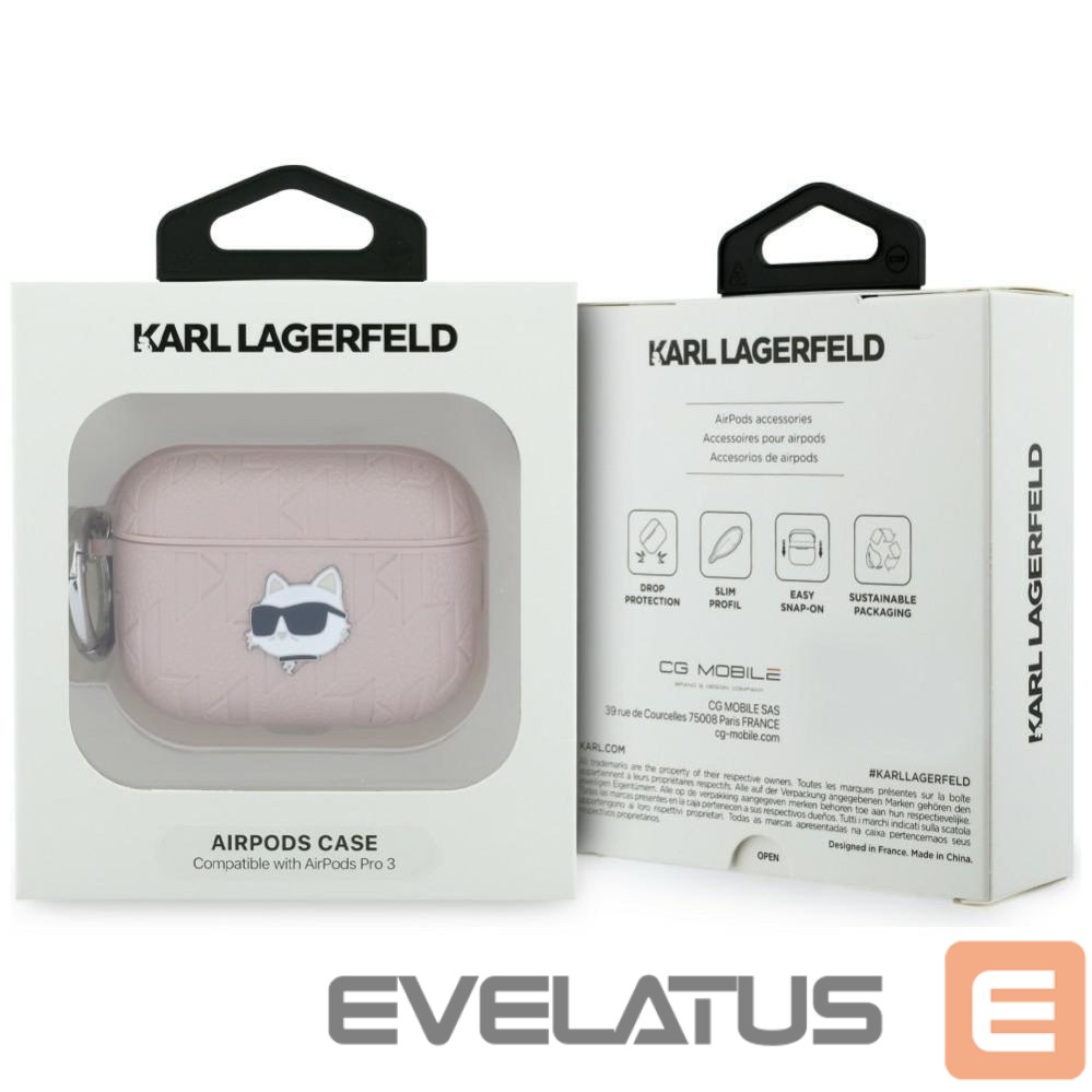 Другие товары Karl Lagerfeld Karl Lagerfeld Monogram Choupette Head Case for AirPods Pro 3 - Pink