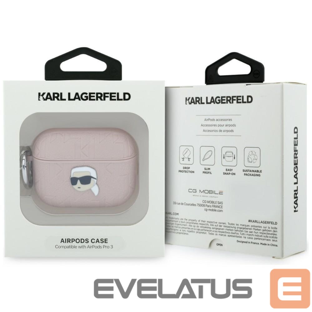 Другие товары Karl Lagerfeld Karl Lagerfeld Monogram Karl Head Case for AirPods Pro 3 - Pink