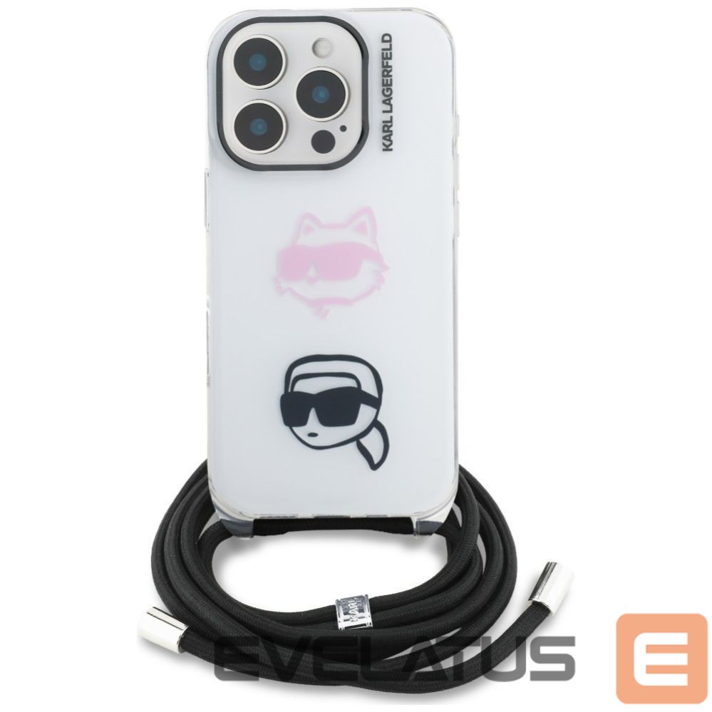 Другие товары Karl Lagerfeld Karl Lagerfeld IML Crossbody Karl&Choupette Head Case for iPhone 16 Pro - White