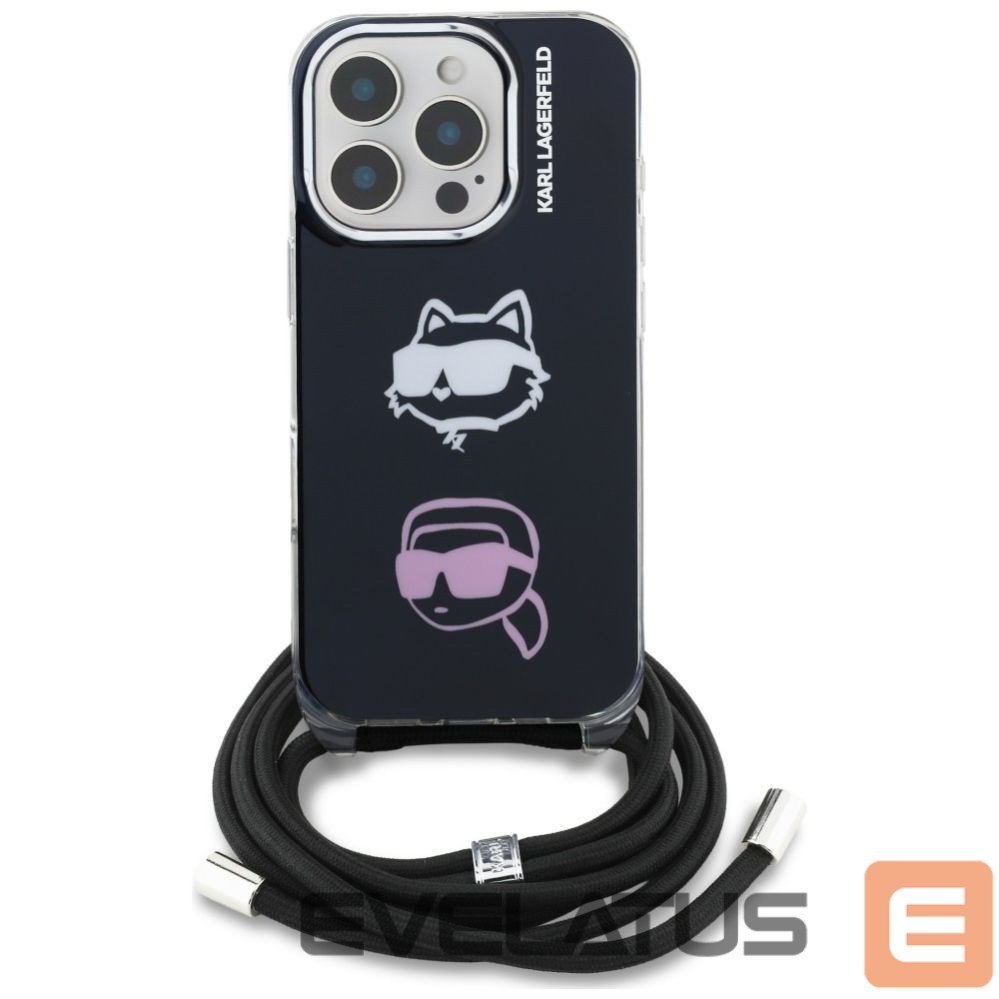 Другие товары Karl Lagerfeld Karl Lagerfeld IML Crossbody Karl&Choupette Head Case for iPhone 16 Pro - Black