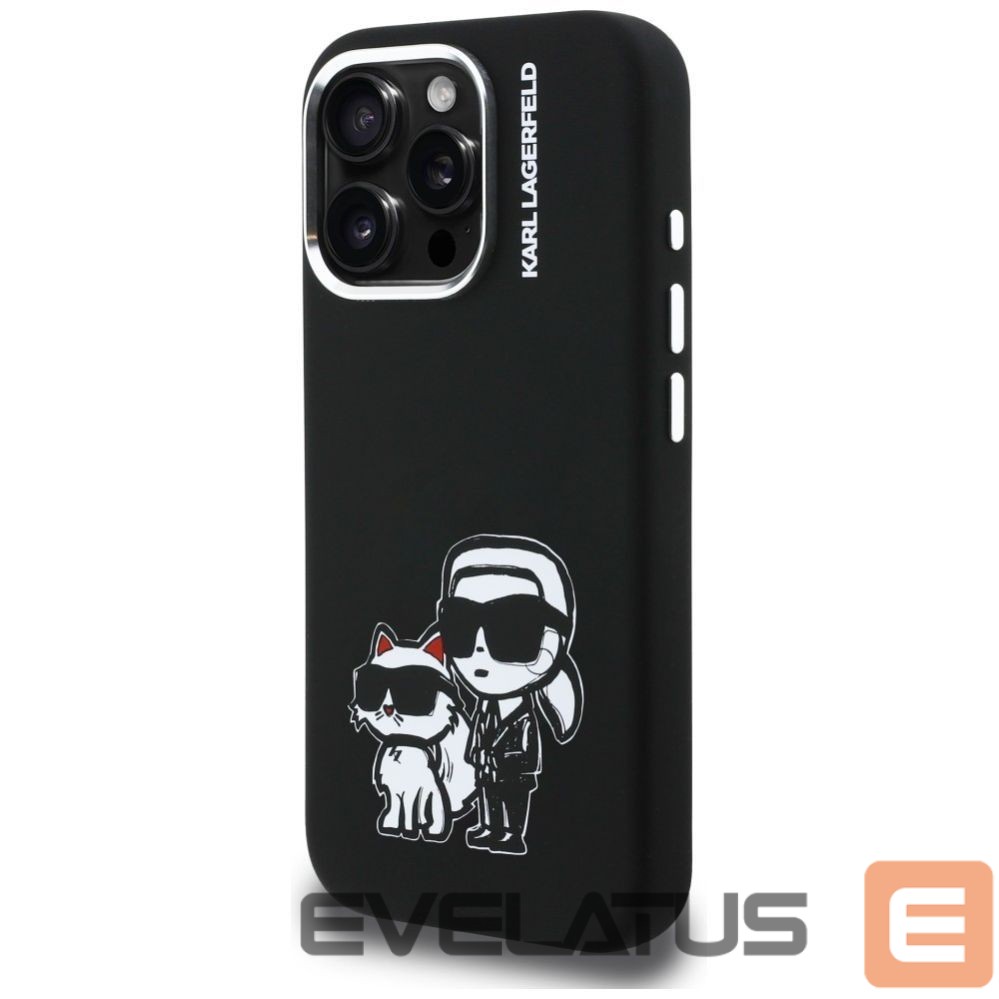 Другие товары Karl Lagerfeld Karl Lagerfeld Silicone Karl&Choupette Sketch MagSafe Case for iPhone 16 Pro Max - Black