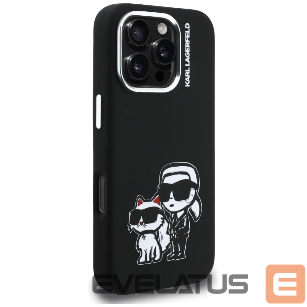 Другие товары Karl Lagerfeld Karl Lagerfeld Silicone Karl&Choupette Sketch MagSafe Case for iPhone 16 Pro Max - Black
