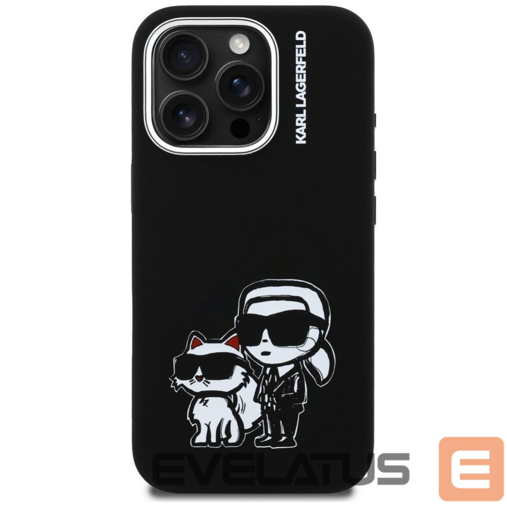Другие товары Karl Lagerfeld Karl Lagerfeld Silicone Karl&Choupette Sketch MagSafe Case for iPhone 16 Pro Max - Black