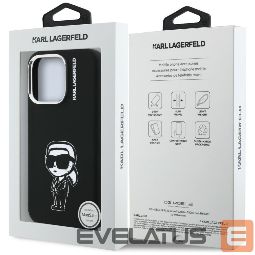 Другие товары Karl Lagerfeld Karl Lagerfeld Silicone Karl Sketch MagSafe Case for iPhone 16 Pro - Black
