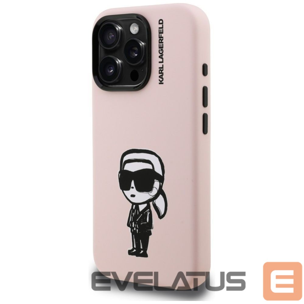 Другие товары Karl Lagerfeld Karl Lagerfeld Silicone Karl Sketch MagSafe Case for iPhone 16 Pro Max - Pink
