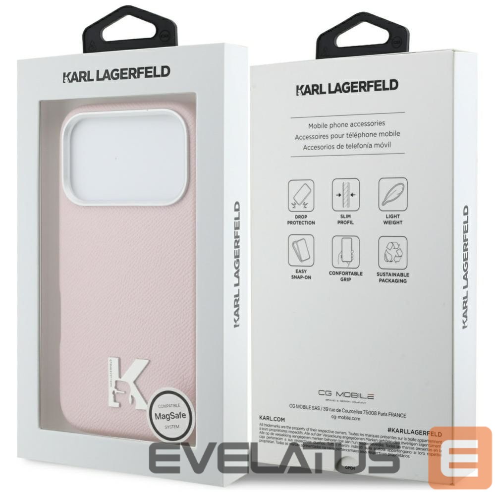 Другие товары Karl Lagerfeld Karl Lagerfeld Karl Head Logo MagSafe Case for iPhone 17 Pro Max - Pink
