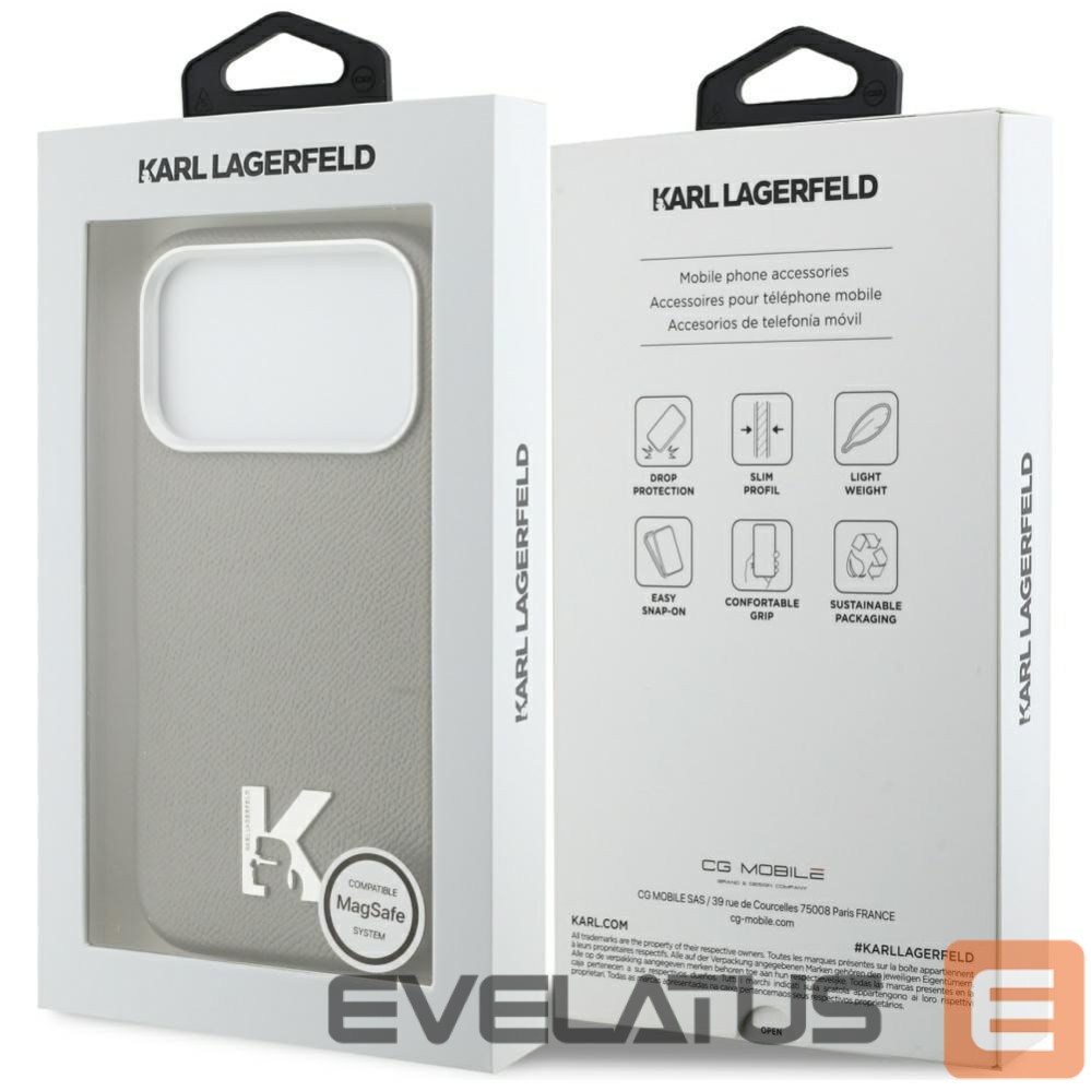 Другие товары Karl Lagerfeld Karl Lagerfeld Karl Head Logo MagSafe Case for iPhone 17 Pro - Gray
