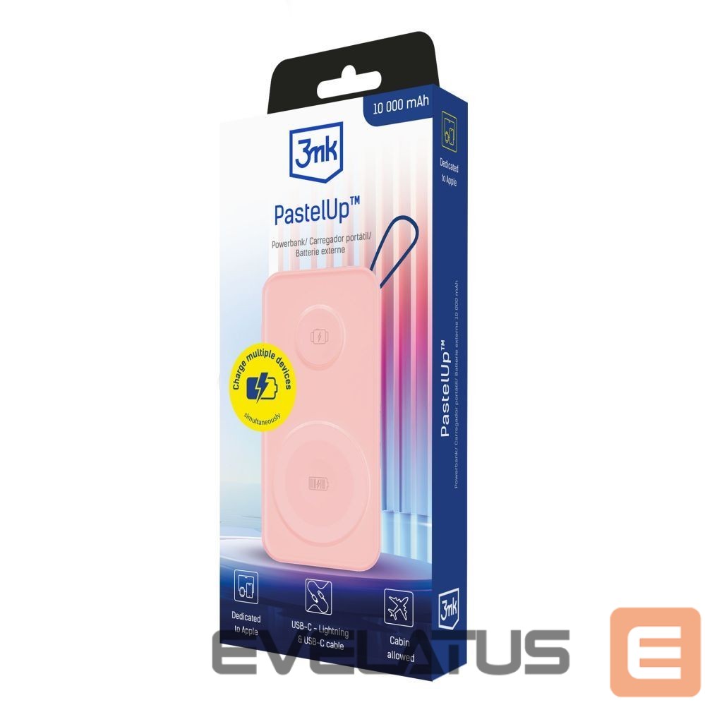 Другие товары 3MK Powerbank 3mk PastelUp 10,000mAh 22.5W USB 1A1C - pink
