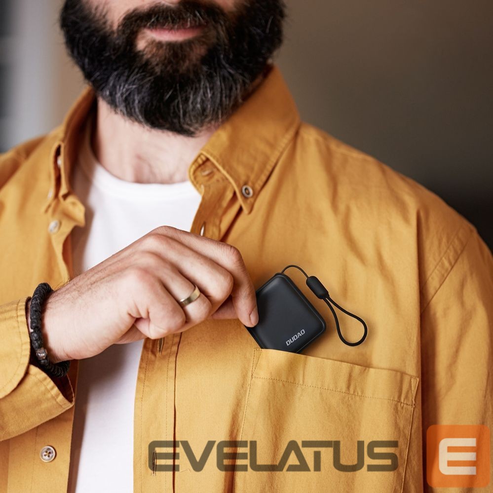 Внешний аккумулятор Dudao Dudao K22+ Ultra-Compact Power Bank 10000mAh 22.5W USB-C with Pendant/Cable - Gray