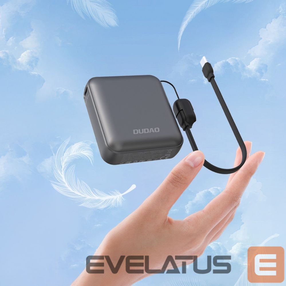 Внешний аккумулятор Dudao Dudao K22+ Ultra-Compact Power Bank 10000mAh 22.5W USB-C with Pendant/Cable - Gray