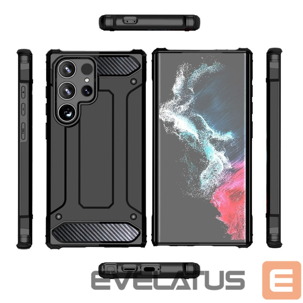 Другие товары Hurtel Hybrid Armor Case for Samsung Galaxy S25 Ultra Armored Hybrid Case - Black