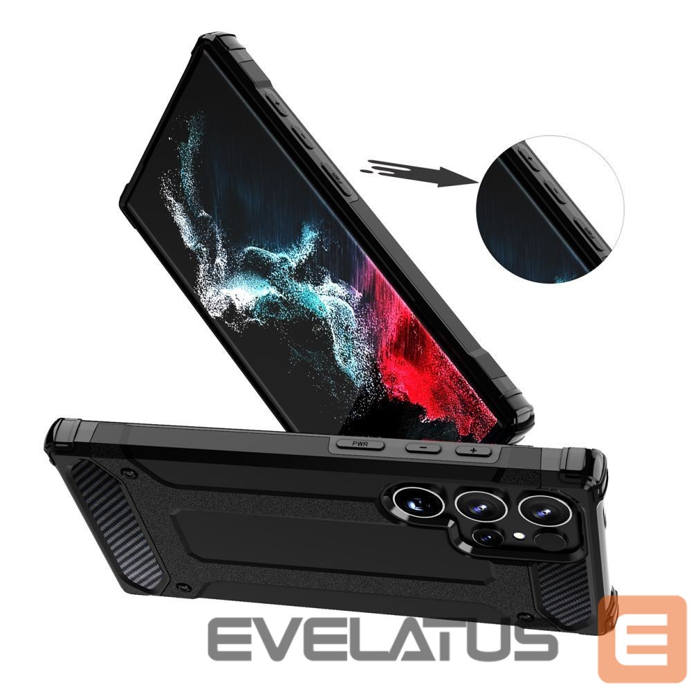 Другие товары Hurtel Hybrid Armor Case for Samsung Galaxy S25 Ultra Armored Hybrid Case - Black