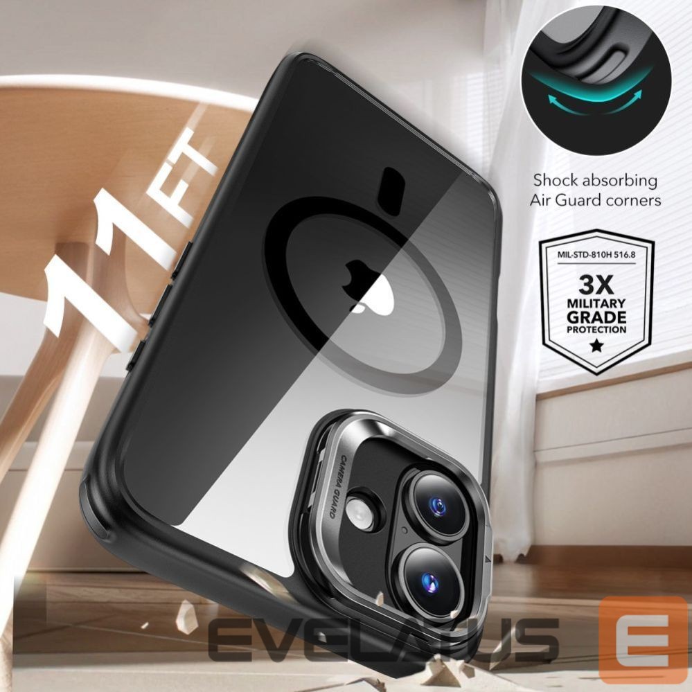 Другие товары ESR ESR Classic Hybrid Kickstand Halolock MagSafe iPhone 16 Plus + Tempered Glass Screen Protector - Black
