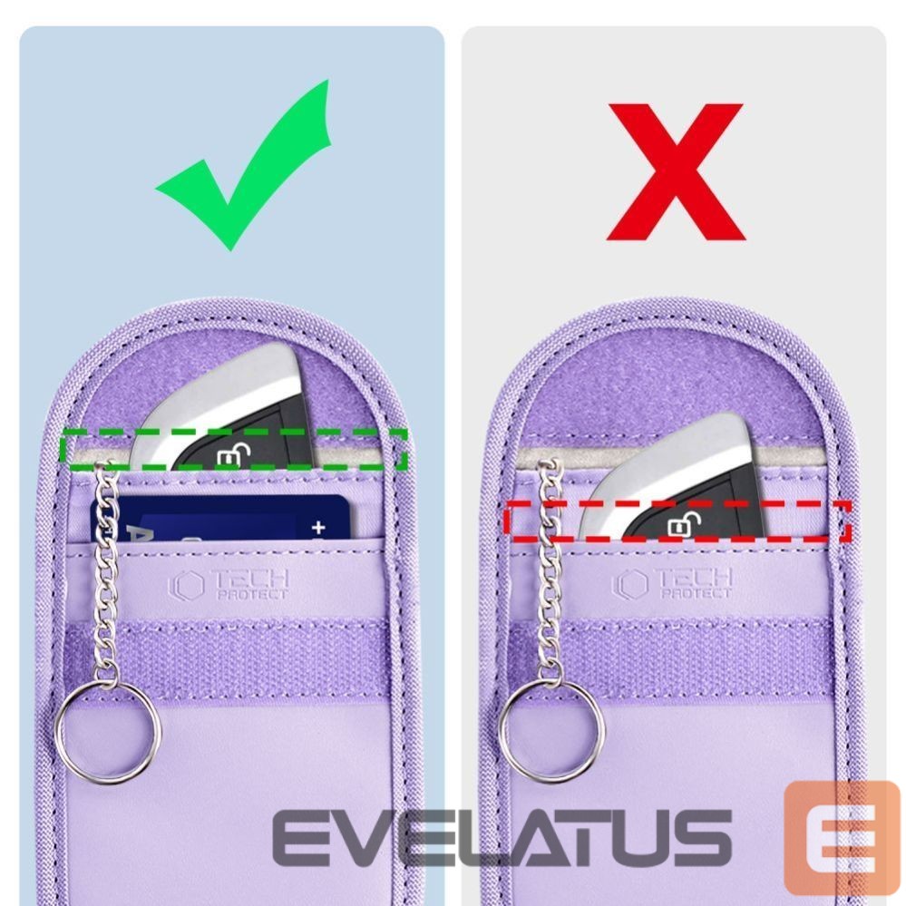 Другие товары Tech-Protect Tech-Protect KLR100 RFID Blocking Car Key Case - Purple