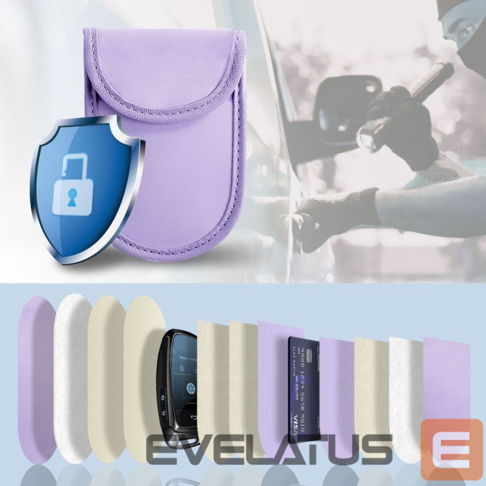 Другие товары Tech-Protect Tech-Protect KLR100 RFID Blocking Car Key Case - Purple