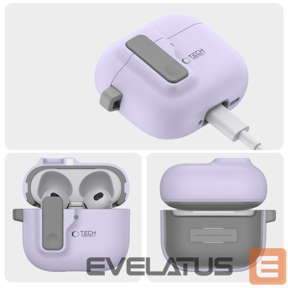 Другие товары Tech-Protect Tech-Protect Slim Hook Case for AirPods 4 - Purple