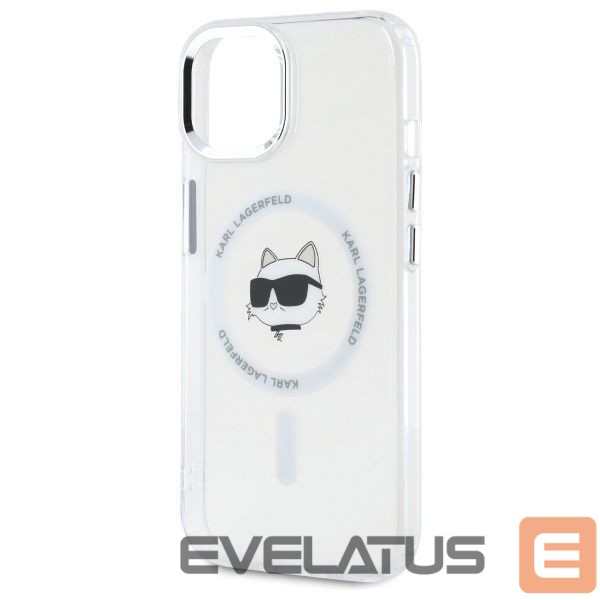 Другие товары Karl Lagerfeld Karl Lagerfeld IML Metal Choupette Head MagSafe iPhone 15 Plus Case - White