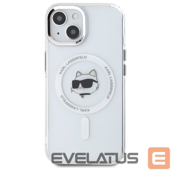 Другие товары Karl Lagerfeld Karl Lagerfeld IML Metal Choupette Head MagSafe iPhone 15 Plus Case - White