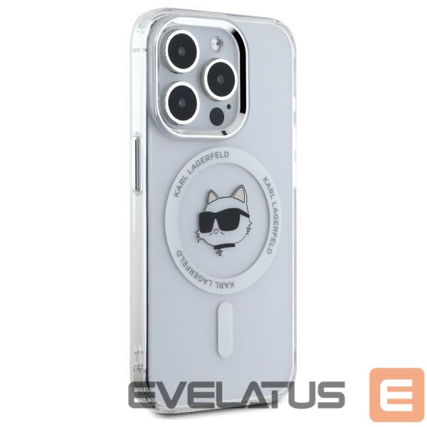 Другие товары Karl Lagerfeld Karl Lagerfeld IML Metal Choupette Head MagSafe Case for iPhone 15 Pro Max - White