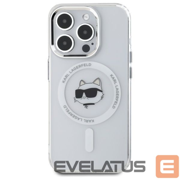 Другие товары Karl Lagerfeld Karl Lagerfeld IML Metal Choupette Head MagSafe Case for iPhone 15 Pro Max - White