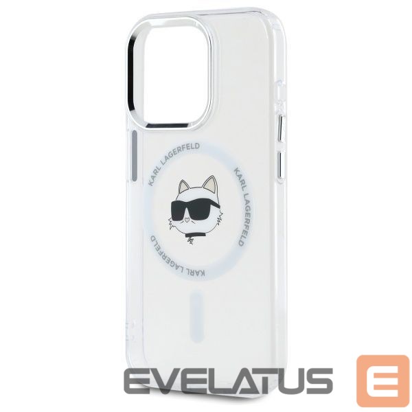Другие товары Karl Lagerfeld Karl Lagerfeld IML Metal Choupette Head MagSafe Case for iPhone 15 Pro Max - White