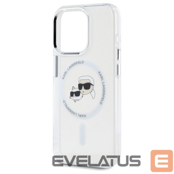 Другие товары Karl Lagerfeld Karl Lagerfeld IML Metal Karl&Choupette Head MagSafe Case for iPhone 15 Pro Max - White