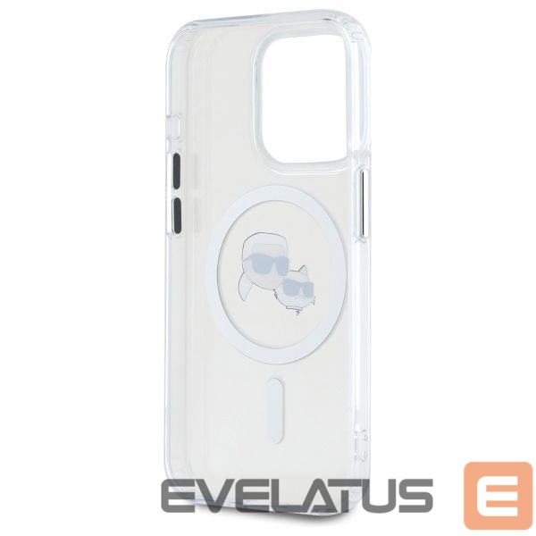 Другие товары Karl Lagerfeld Karl Lagerfeld IML Metal Karl&Choupette Head MagSafe Case for iPhone 15 Pro Max - White