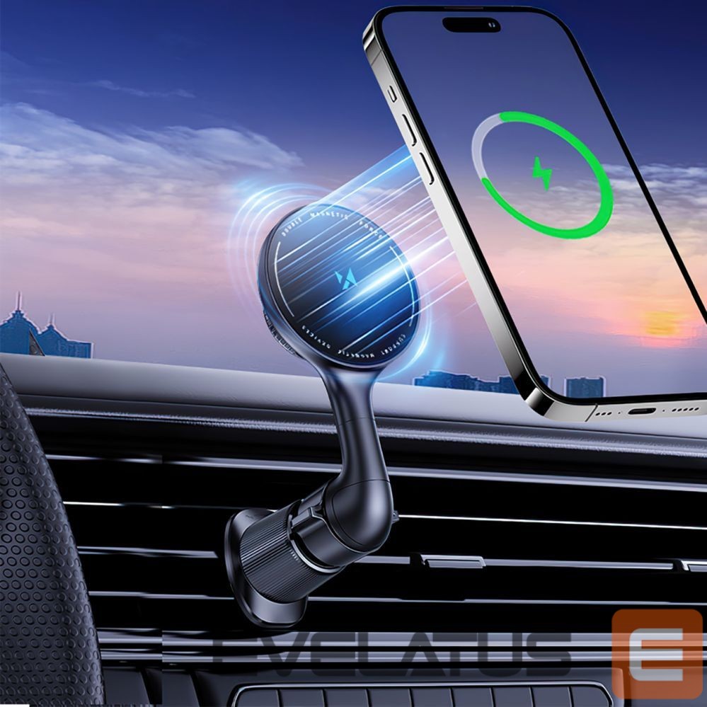 Чехлы Wozinsky Wozinsky WCT5-6S4Y Car Holder with Qi/MagSafe 15W Inductive Charger for Air Vent - Black