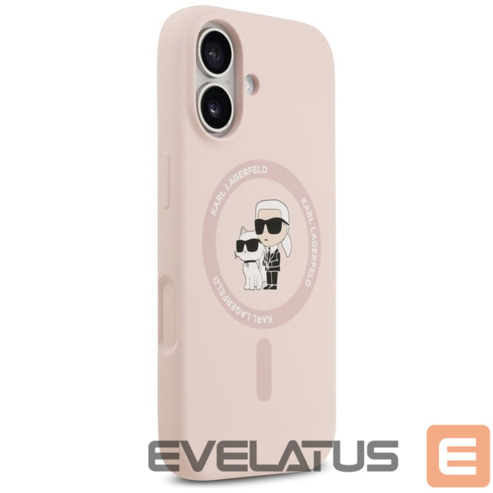 Другие товары Karl Lagerfeld Karl Lagerfeld Silicone Karl&Choupette Ring MagSafe Case for iPhone 17 - Pink