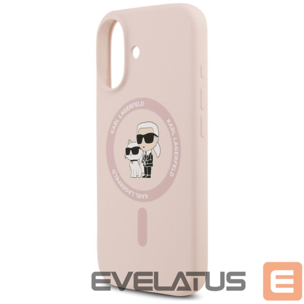 Другие товары Karl Lagerfeld Karl Lagerfeld Silicone Karl&Choupette Ring MagSafe Case for iPhone 17 - Pink