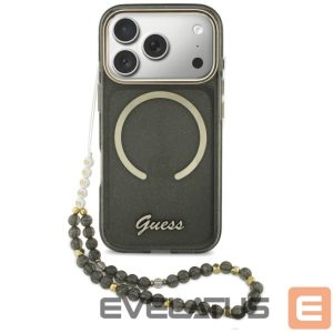 Другие товары Guess  Guess IML Glitters Script Strap MagSafe Case for iPhone 17 Pro - Black 