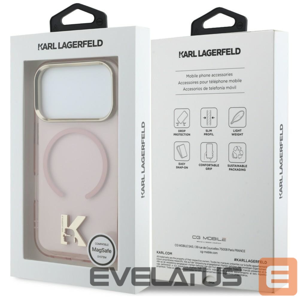 Другие товары Karl Lagerfeld Karl Lagerfeld IML K Head Logo MagSafe Case for iPhone 17 Pro - Pink