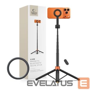 Другие товары Tech-Protect  Tech-Protect L10S Bluetooth Selfie Stick Tripod - Black and Orange 