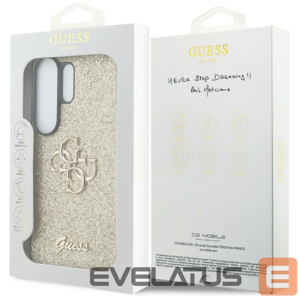 Другие товары Guess Guess Fixed Glitter Big 4G Metal Logo case for Samsung Galaxy S26 Ultra - gold