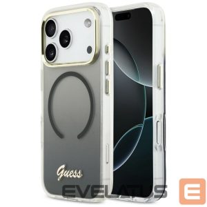 Другие товары Guess  Guess IML Gradient Script Metal MagSafe Case for iPhone 17 Pro - Black 