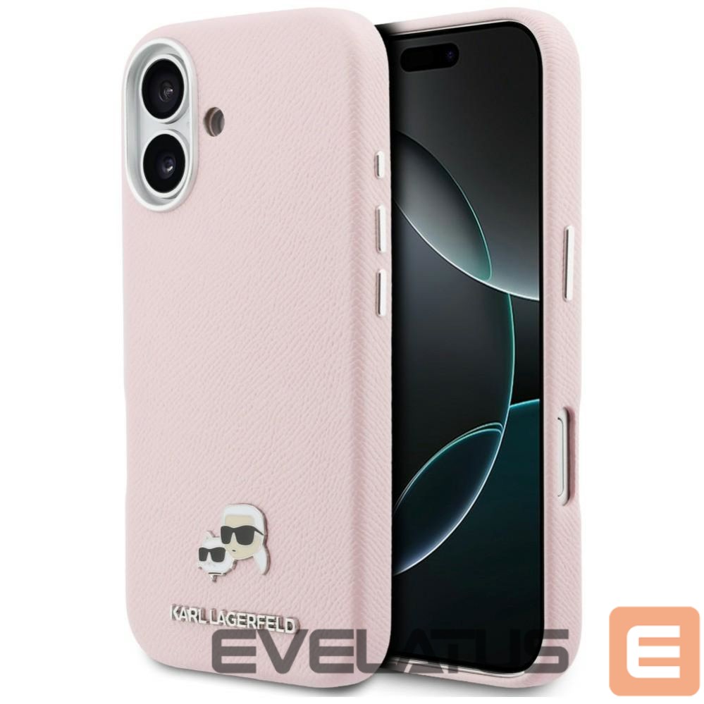 Другие товары Karl Lagerfeld Karl Lagerfeld Karl & Choupette Head Pins Saffiano MagSafe Case for iPhone 17 - Pink