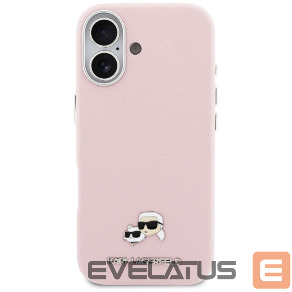 Другие товары Karl Lagerfeld Karl Lagerfeld Karl & Choupette Head Pins Saffiano MagSafe Case for iPhone 17 - Pink