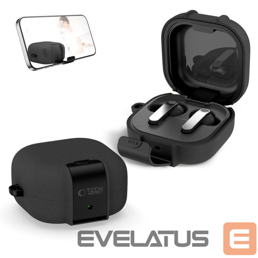 Другие товары Tech-Protect Tech-Protect Slim Hook Case for Samsung Galaxy Buds 4 / 4 Pro - Black