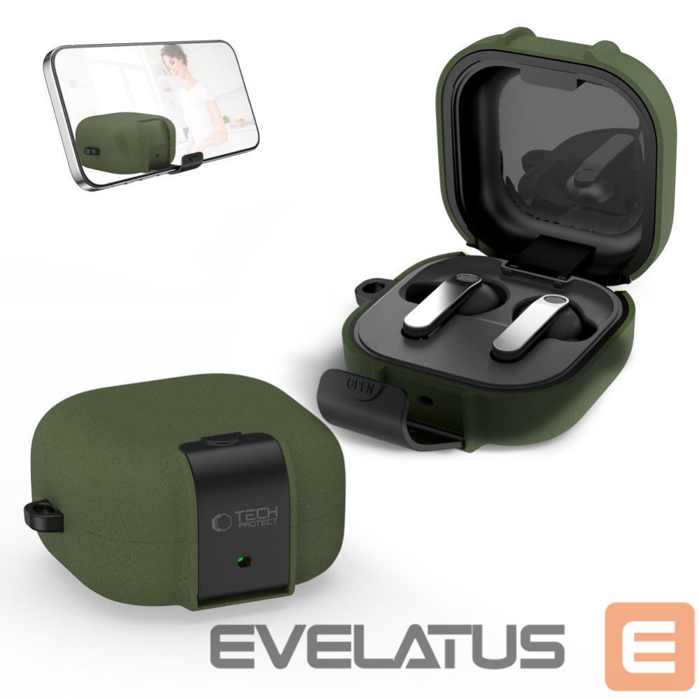 Другие товары Tech-Protect Tech-Protect Slim Hook Case for Samsung Galaxy Buds 4 / 4 Pro - Green