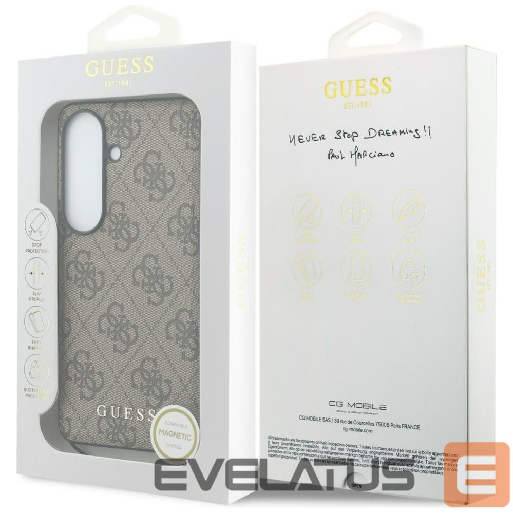 Другие товары Guess Guess 4G Classic Logo Charm MagSafe Case for Samsung Galaxy S26 - Brown