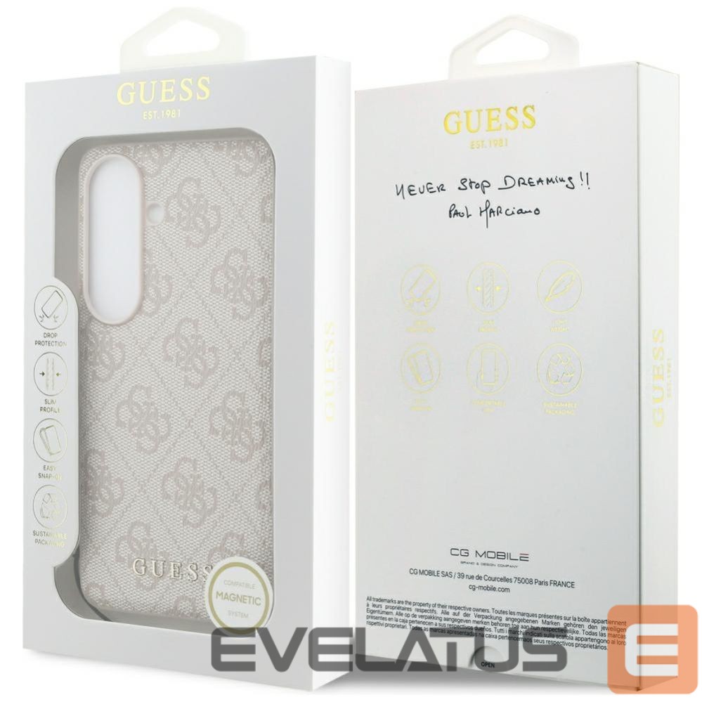 Другие товары Guess Guess 4G Classic Logo Charm MagSafe Case for Samsung Galaxy S26 - Pink