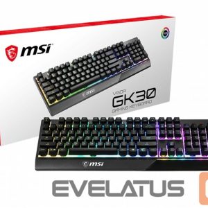 Компьютерная клавиатура MSI  Vigor GK30 Gaming Keyboard, US Layout, Wired, Black 